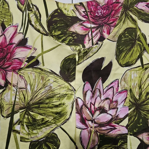 Talbots Yellow and Pink Floral Midi Dress - Picture 4 of 6